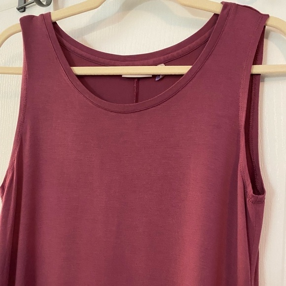 LOGO Layers Lori Goldstein Tank Top Tunic Pink Stretch Flowy Size Small - Picture 3 of 9